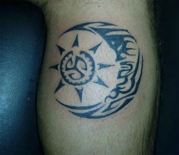 tatouage soleil lune